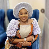 Auto Gele Sequin Headtie Nigeria Head Wraps Lady Headpiece