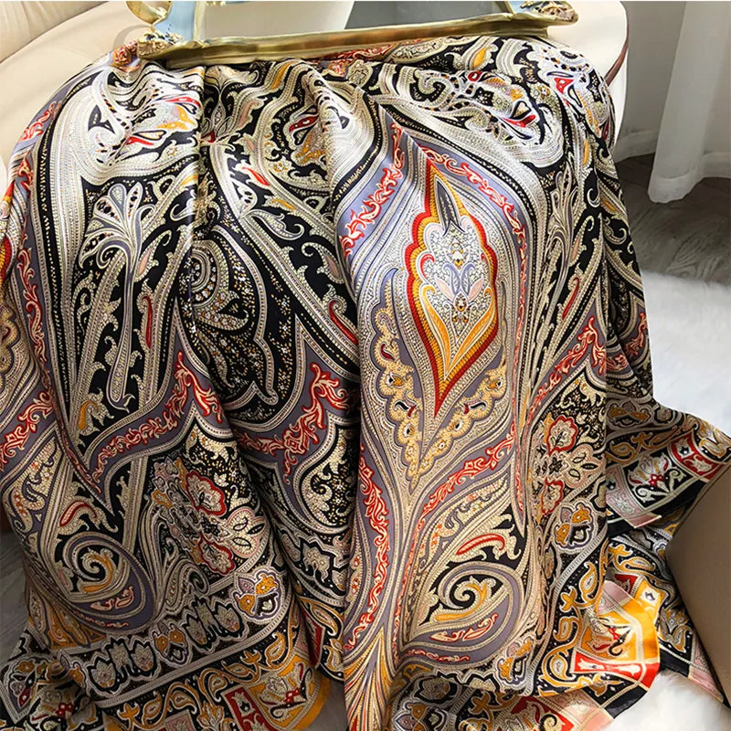 Spring Scarf Women's Luxury Design Scarf Silk Smooth Scarf Soft 85x180cm