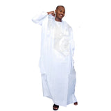3PCS  Men's African Traditional  Bazin Riche Embroidery Outfit