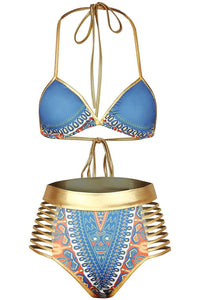 Exotic Blue Bikini Swimsuit - B&R African Styles