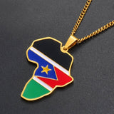 The Republic of South Sudan Pendant Necklace - B&R African Styles