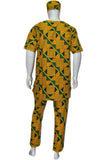 Kente Embroidered Pant Set For Men