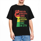 Juneteenth 1865 Men Women T Shirts Black History Apparel Vintage Tees T-Shirts Cotton Gift Idea Clothes