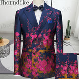 Thorndike Men's  Suit Tuxedo 3pcs Slim Fit Blazer