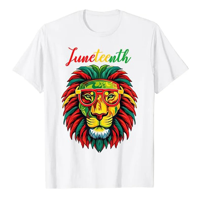 Juneteenth Lion Celebration: African American Freedom T-Shirt for Black History Pride