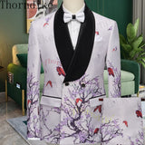 Thorndike Men's  Suit Tuxedo 3pcs Slim Fit Blazer