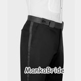 Luxury Wedding Tuxedo White Men's Suits 3pcs Slim Fit  Appliques Crystals