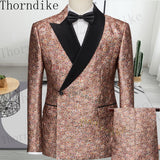 Thorndike Men's  Suit Tuxedo 3pcs Slim Fit Blazer