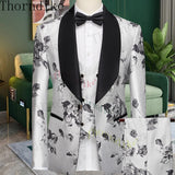 Thorndike Men's  Suit Tuxedo 3pcs Slim Fit Blazer