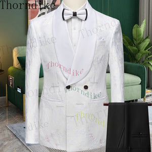 Thorndike Men's  Suit Tuxedo 3pcs Slim Fit Blazer