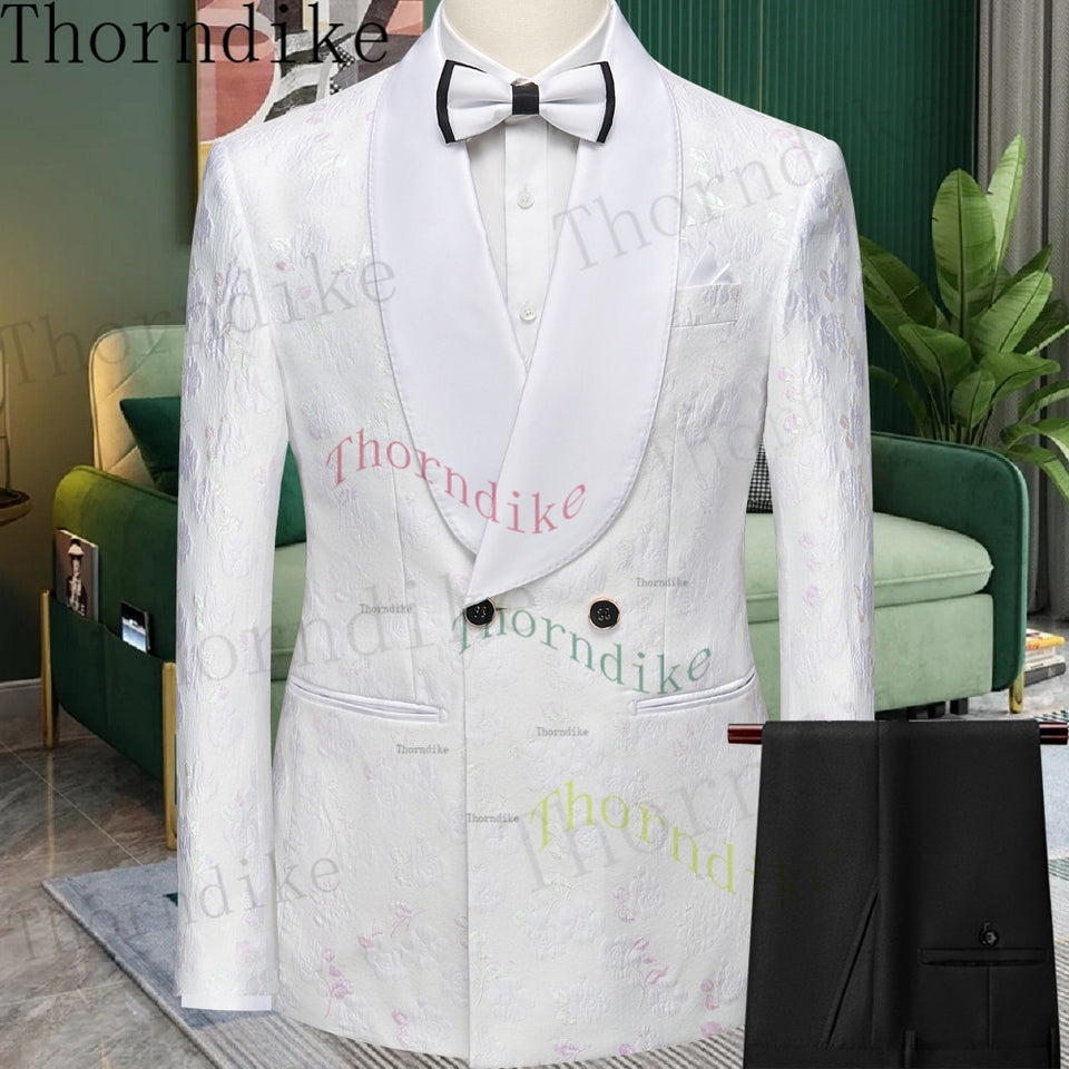 Thorndike Men's  Suit Tuxedo 3pcs Slim Fit Blazer