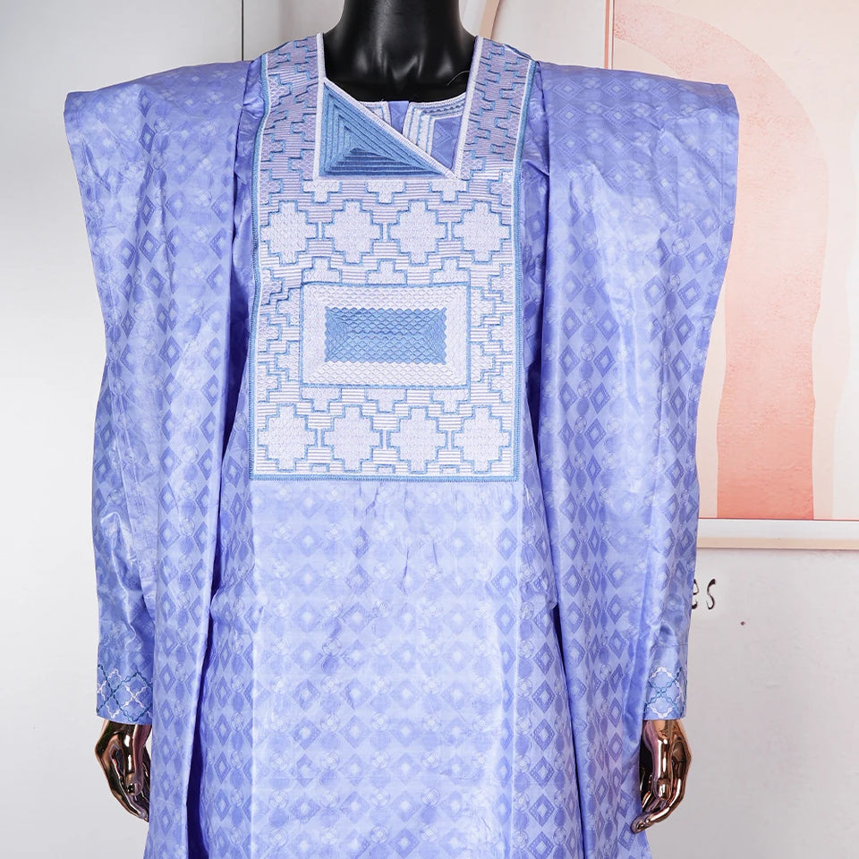 3pcs African Clothes for Men Traditional Wear Formal Attire Bazin Dashiki Agbada
