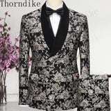 Thorndike Men's  Suit Tuxedo 3pcs Slim Fit Blazer