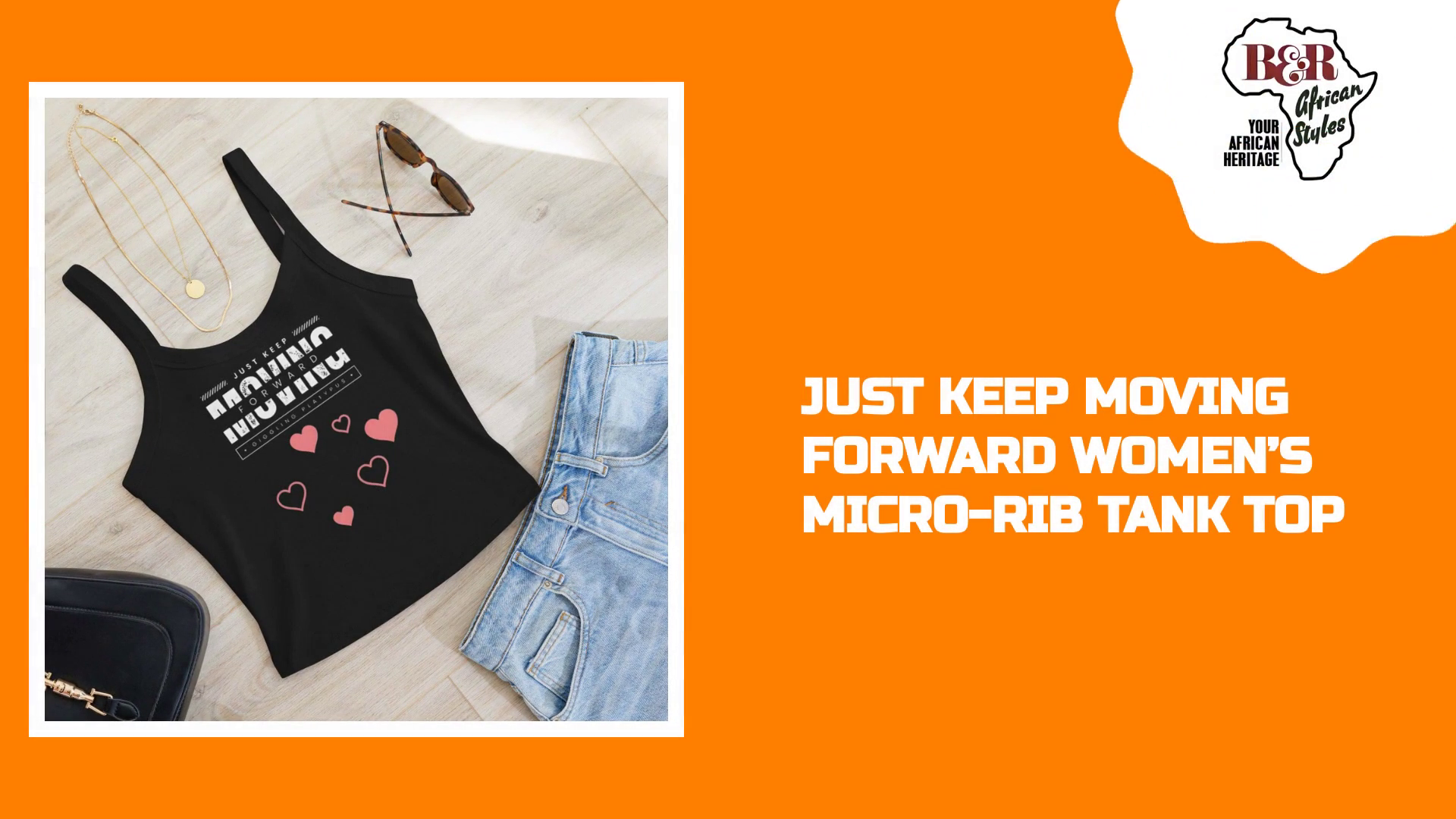 Just keep Moving forward Women&rsquo;s micro-rib tank top by@Outfy