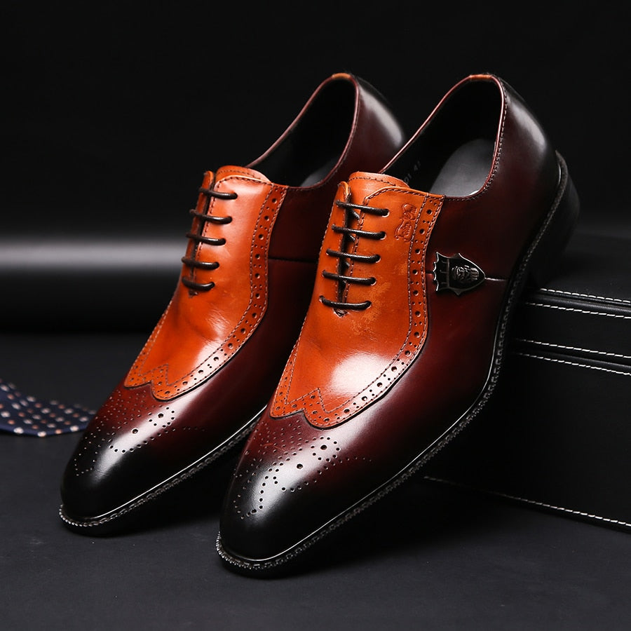 Lux Classic Brogue Oxford Dress Shoes