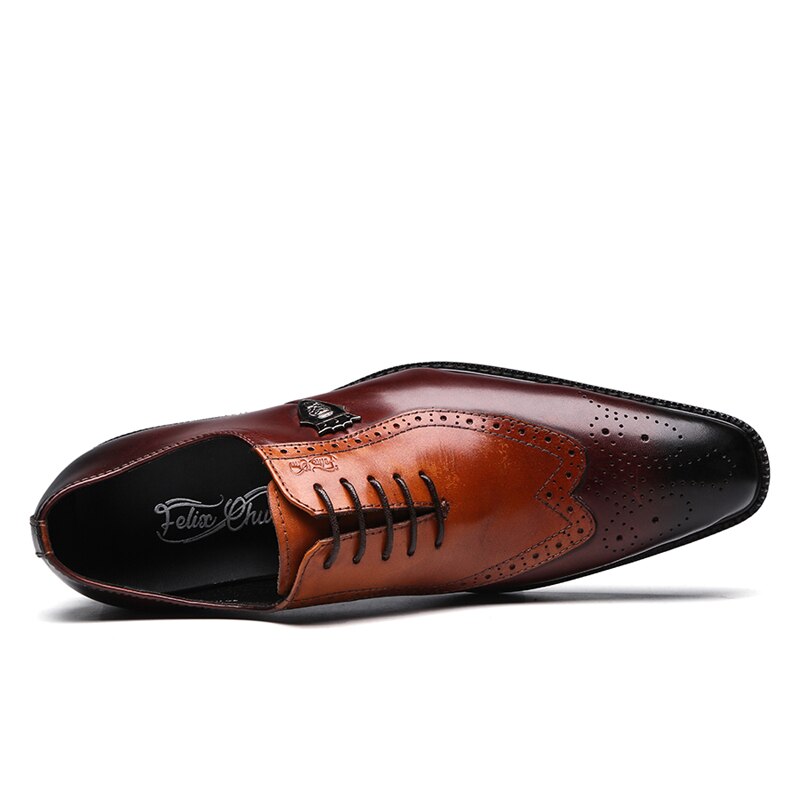 Lux Classic Brogue Oxford Dress Shoes