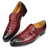 Genuine Leather Shoes Crocodile Pattern Classic Style