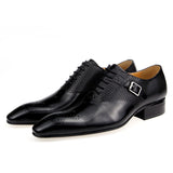 Lux Genuine Leather Shoes Fashion  Lace-up Pointed
