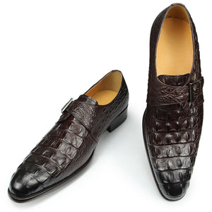 Genuine Leather Shoes Crocodile Pattern Classic Style – B&R African Styles