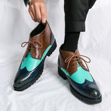 Brogue Shoes for Men Mixed Colors Lace-up