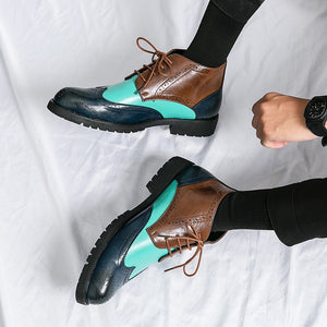 Brogue Shoes for Men Mixed Colors Lace-up