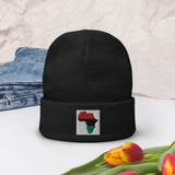 Africa map Embroidered Beanie