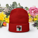Africa map Embroidered Beanie