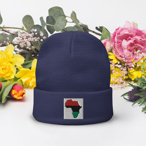 Africa map Embroidered Beanie