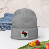 Africa map Embroidered Beanie