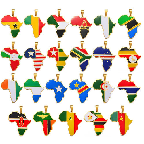 أفريقيا خريطة قلادة القلائد