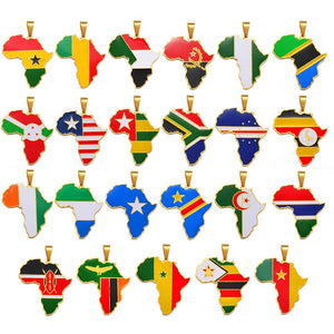 أفريقيا خريطة قلادة القلائد