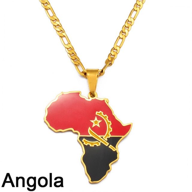 Africa Map Pendant Necklaces