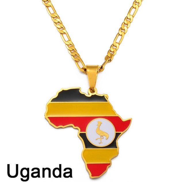 Africa Map Pendant Necklaces