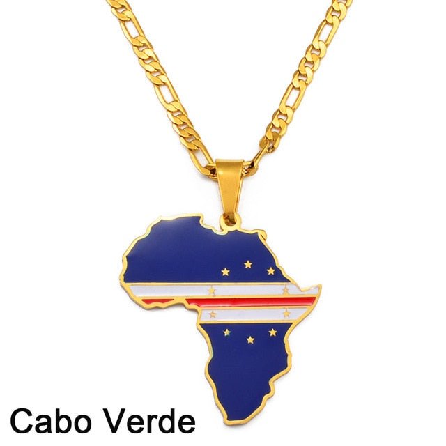 Africa Map Pendant Necklaces