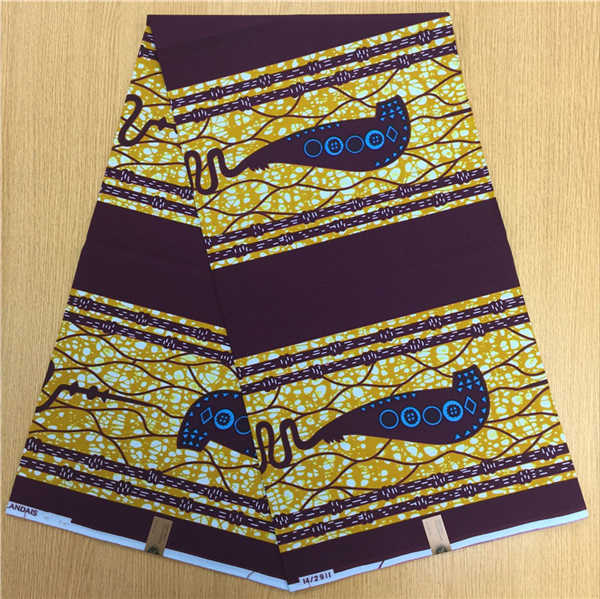 African Hollandais Real Dutch Wax African Print Fabric Ankara Super Wax 6 Yards (Bitenge) - B&R African Styles