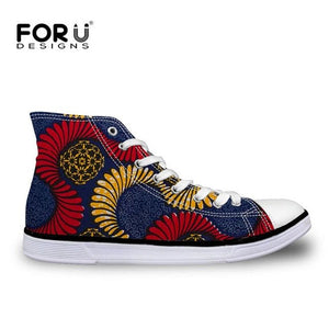 African Lace Fabric Printing Fashion Sneakers - B&R African Styles