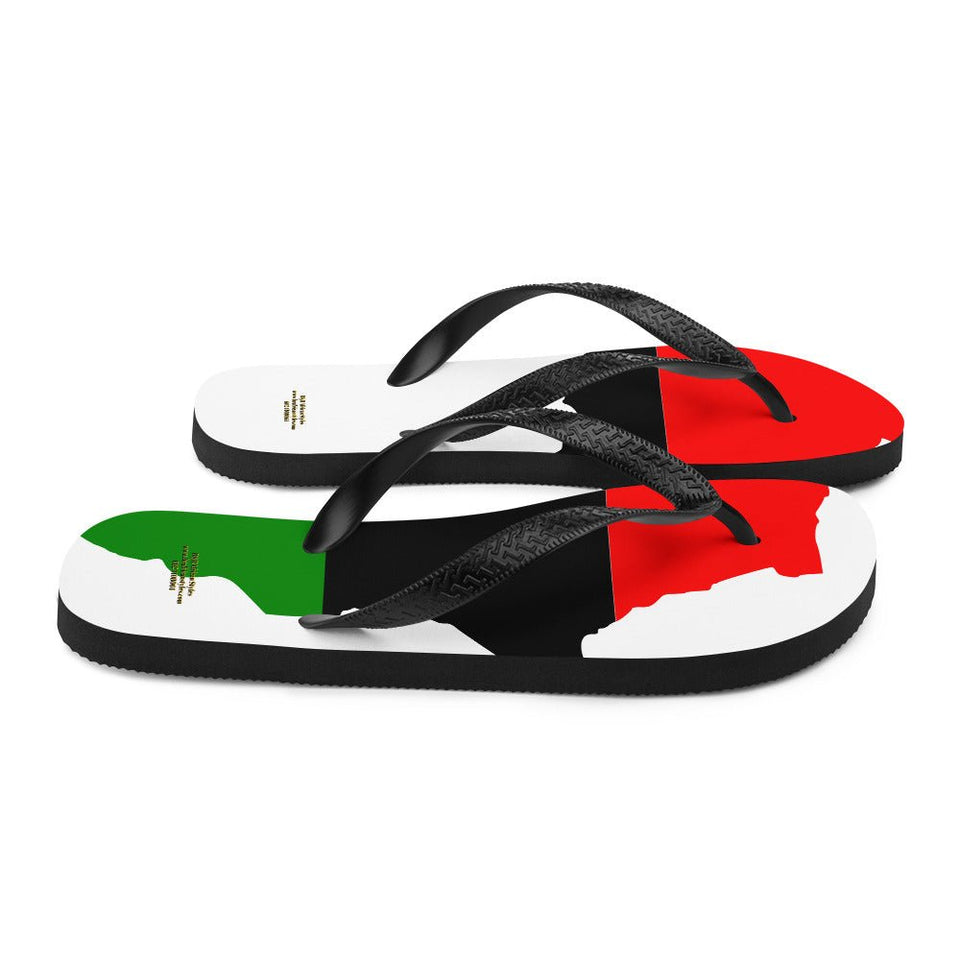 African Map Flip-Flops