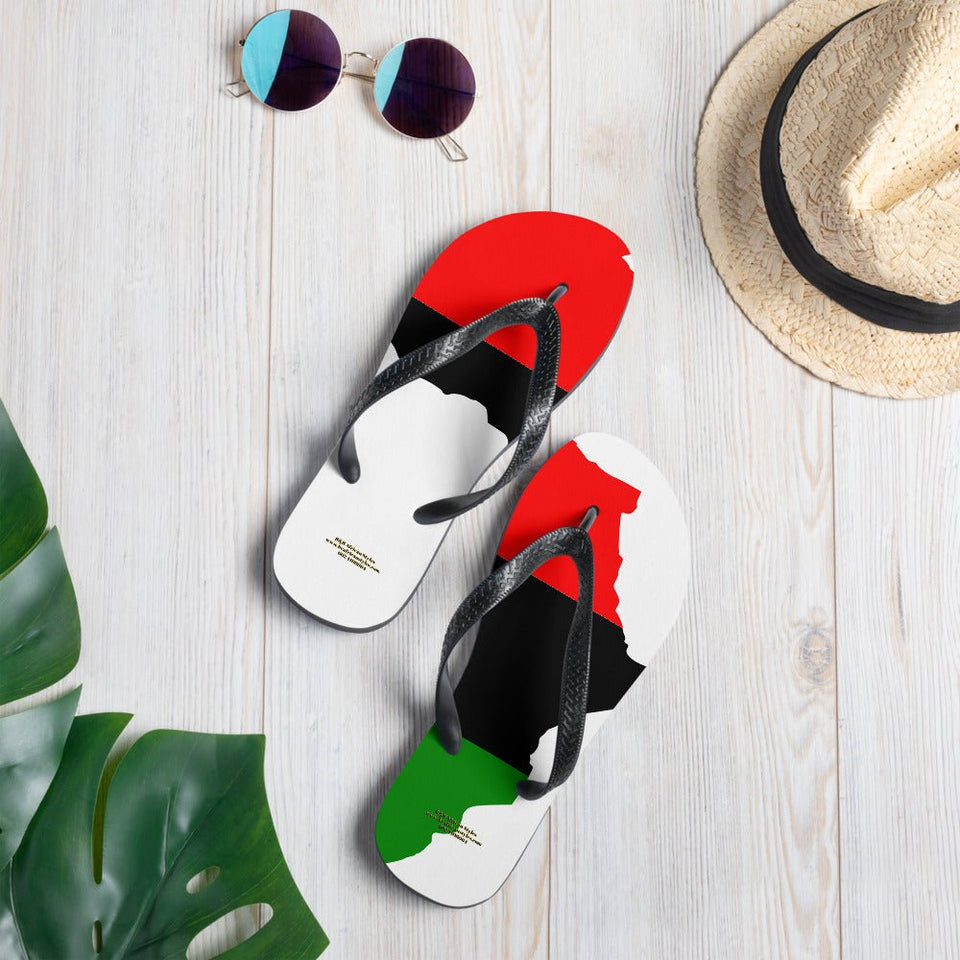 African Map Flip-Flops
