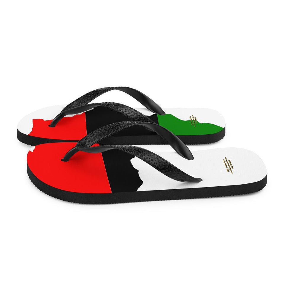 African Map Flip-Flops