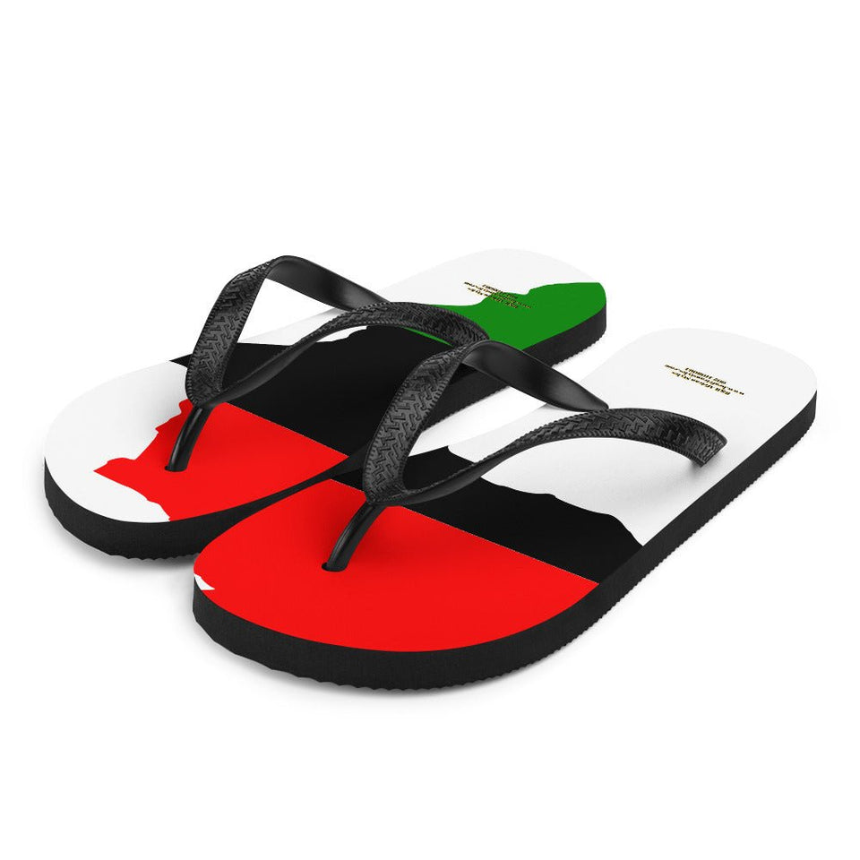 African Map Flip-Flops