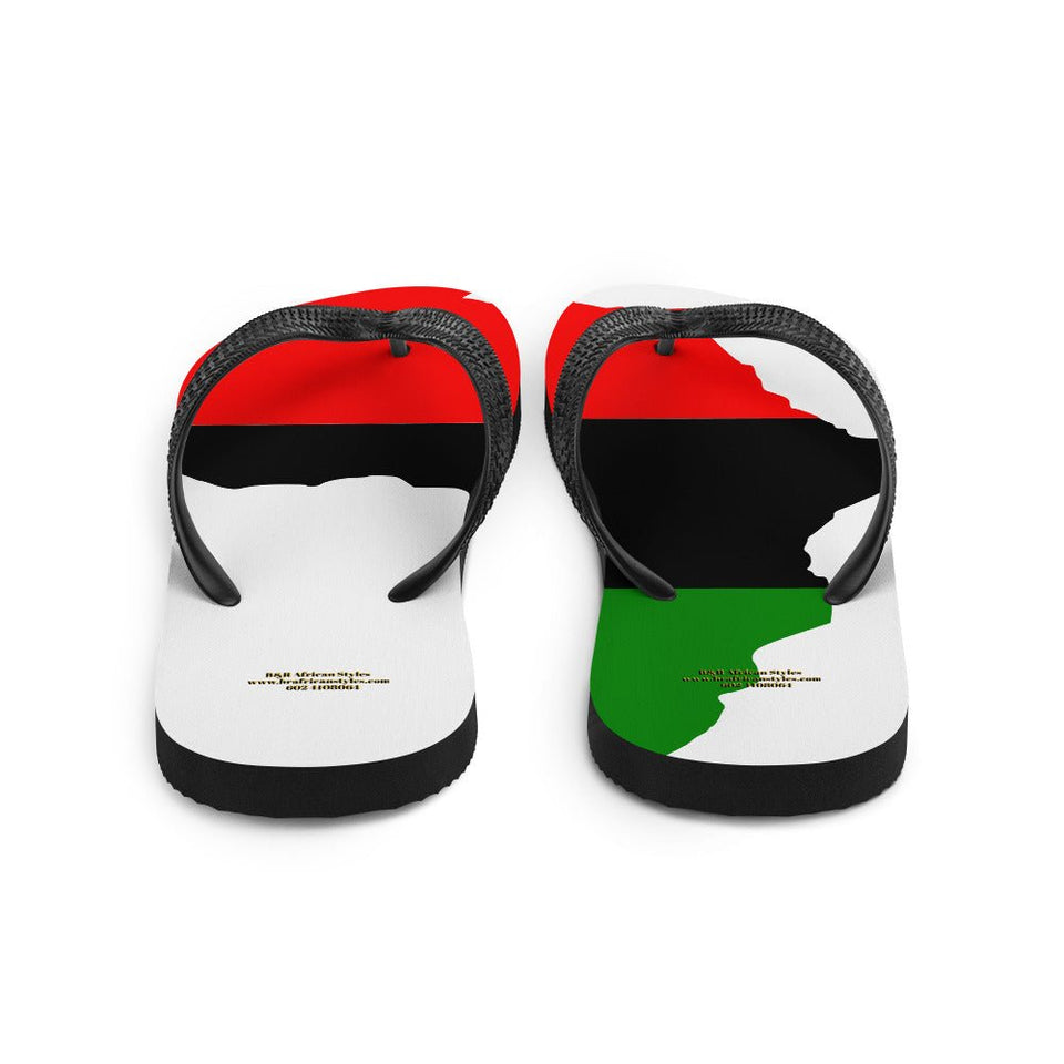 African Map Flip-Flops