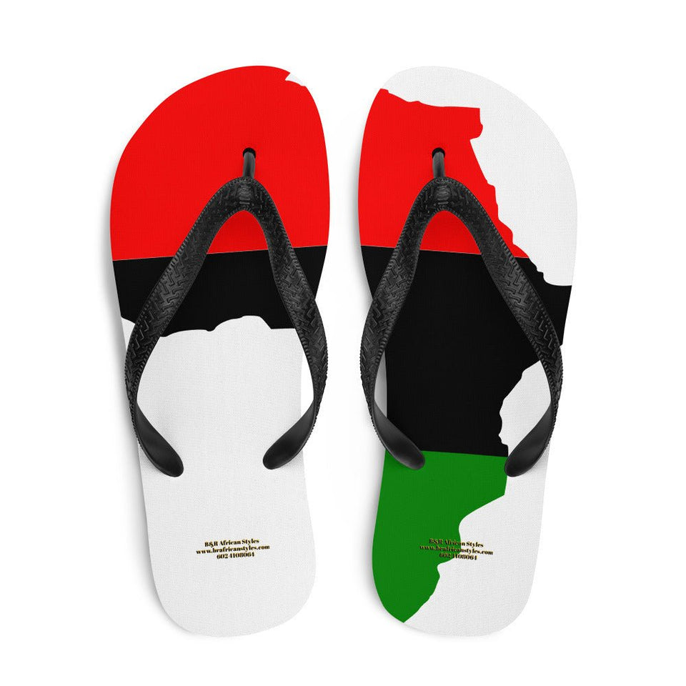 African Map Flip-Flops