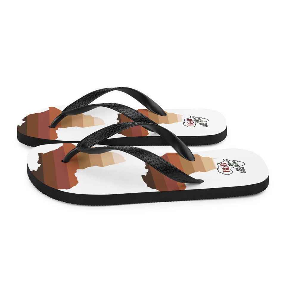 African Map Shade Flip-Flops