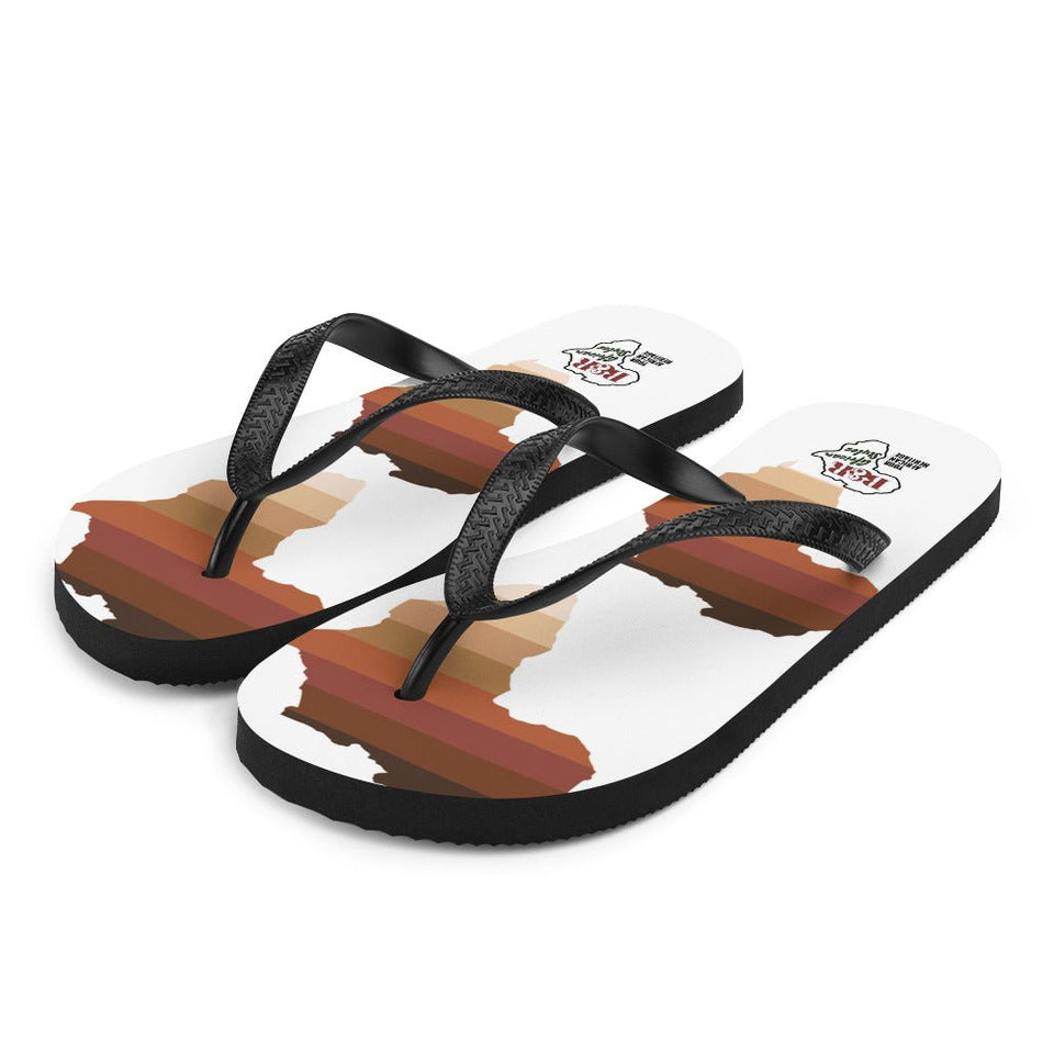 African Map Shade Flip-Flops