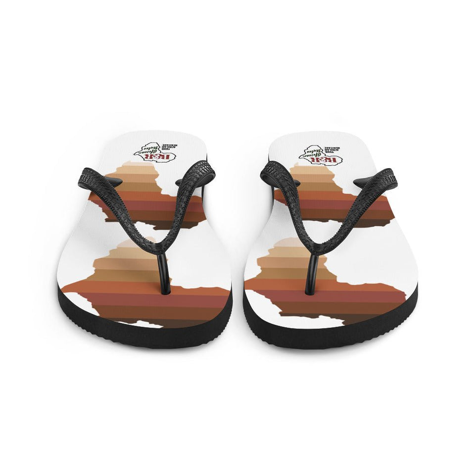 African Map Shade Flip-Flops