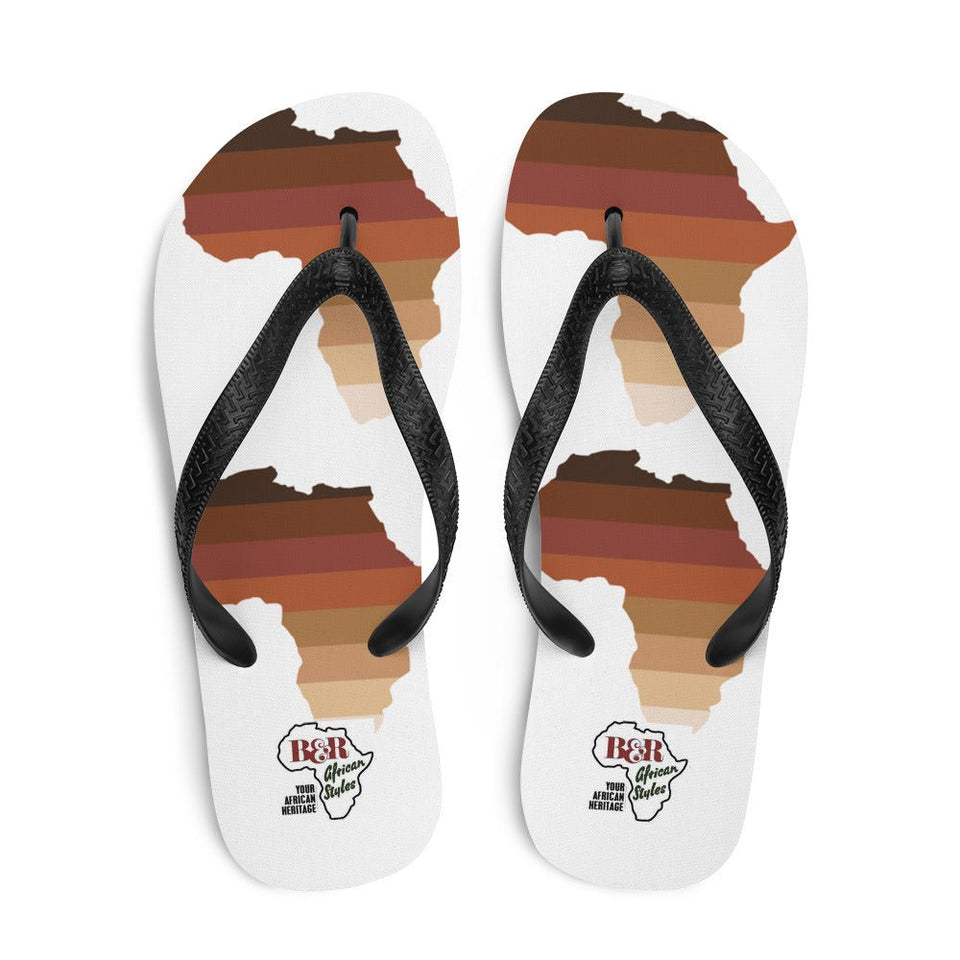 African Map Shade Flip-Flops