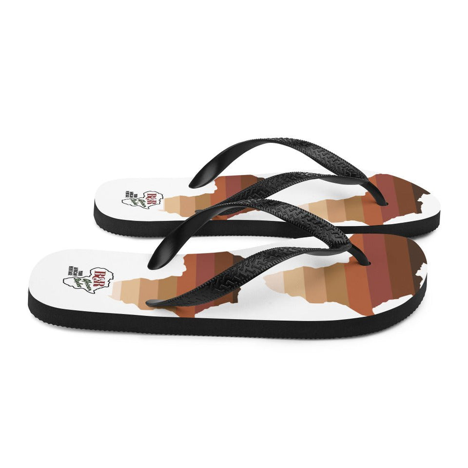 African Map Shade Flip-Flops