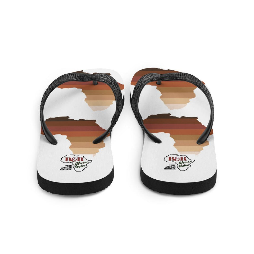 African Map Shade Flip-Flops