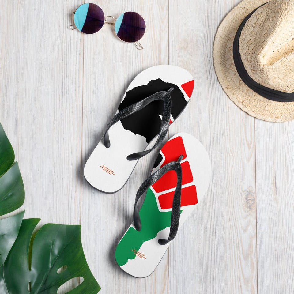 African Power Fist Flip-Flops
