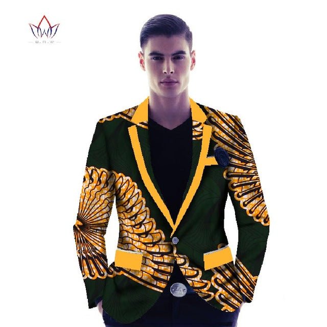 African Print  Men's Suit Jacket - B&R African Styles